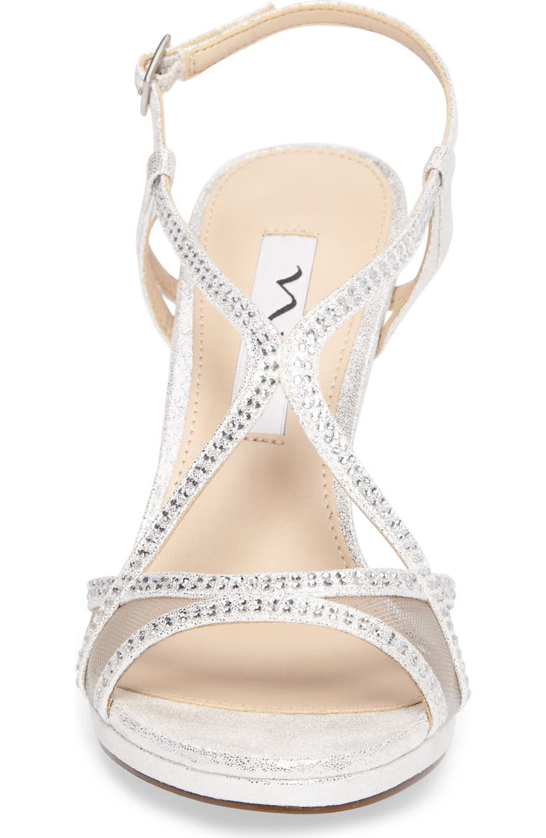 Nina Blossom Crystal Embellished Sandal, Alternate, color,