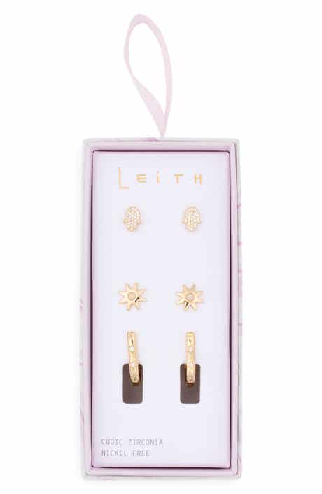 Leith 3-Pack CZ Hamsa Assorted Earrings