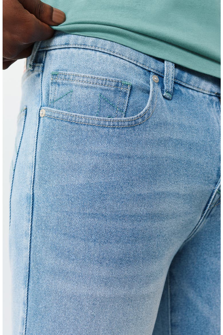Rocco Denim Shorts, Alternate, color, LIGHT BLUE SUEDE WASH