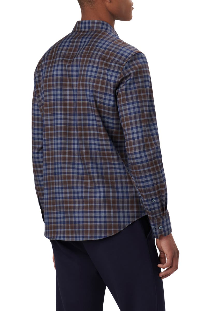 Bugatchi Julian Plaid Print Cotton Button-Up Shirt, Alternate, color, 