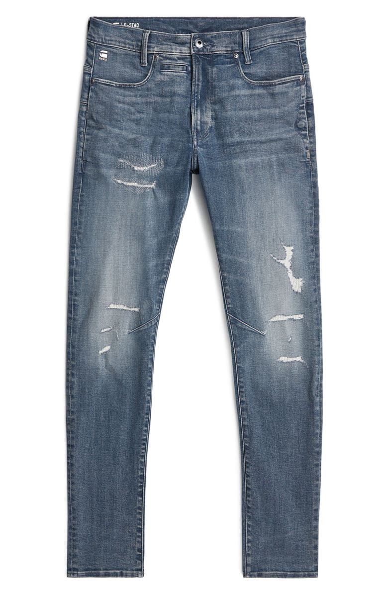 G-STAR D-Staq 3D Slim Fit Jeans, Alternate, color, Faded Blue Pebble Restored