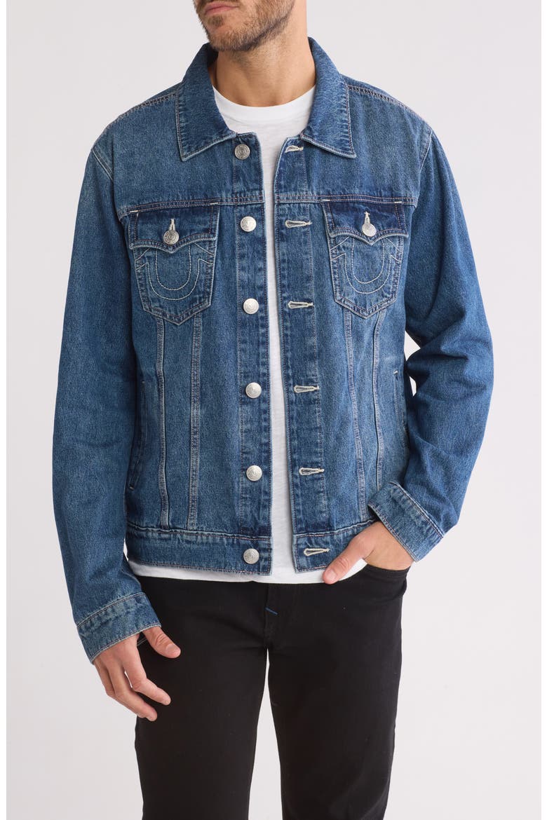 True Religion Jesse Single Needle Denim Trucker Jacket (Men
