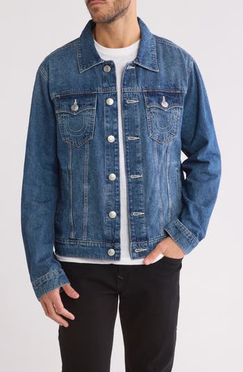 True Religion Jesse Single Needle Denim Trucker Jacket True Religion Jesse Single Needle Denim Trucker Jacket