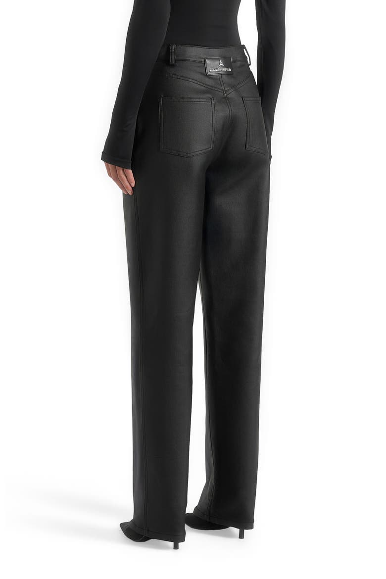 Jana Wax Effect Denim Boyfriend Jeans, Alternate, color, Black
