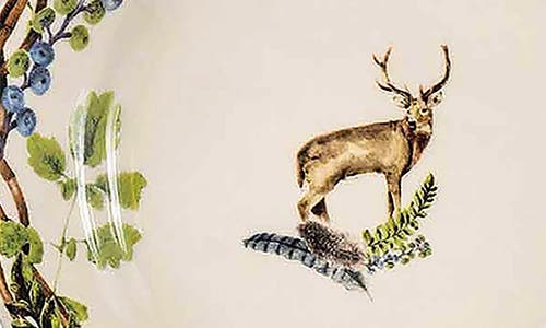 Juliska Forest Walk Stag Dessert/salad Plate In Multi