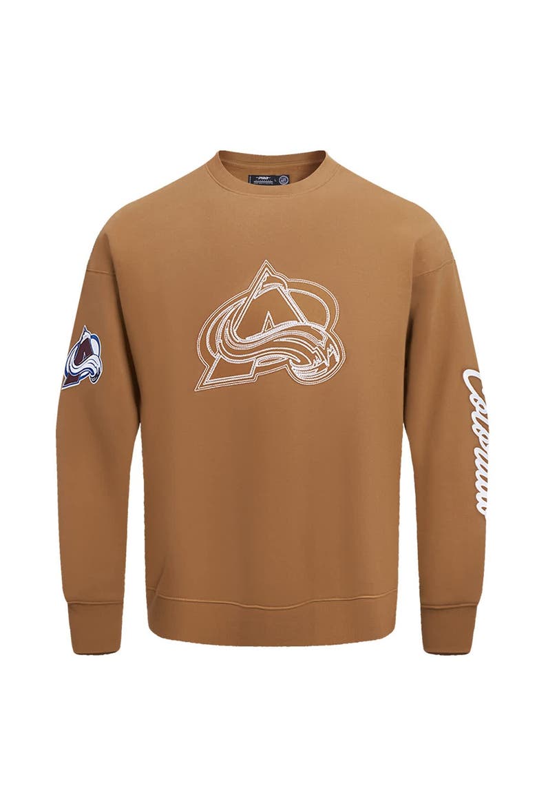 Men's Pro Standard  Brown Colorado Avalanche Paint the City Pullover Sweatshirt, Alternate, color, Brown