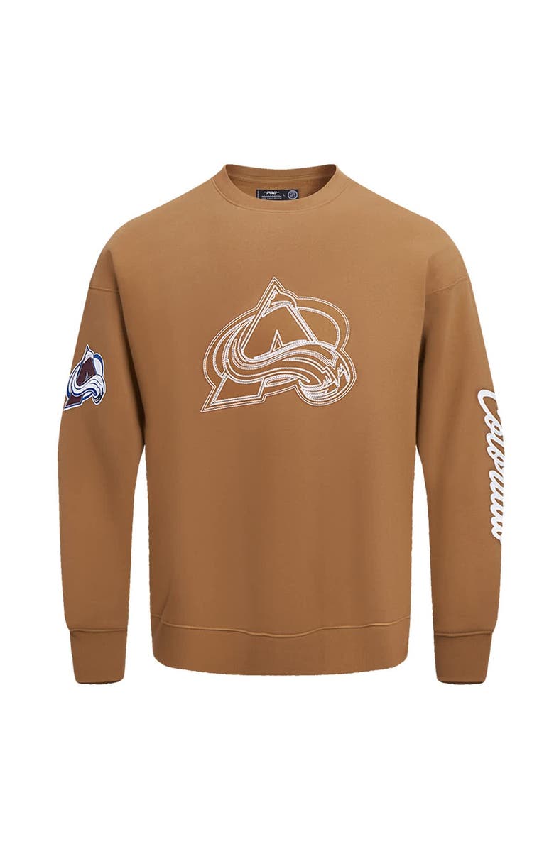 PRO STANDARD Men's Pro Standard  Brown Colorado Avalanche Paint the City Pullover Sweatshirt, Alternate, color, 