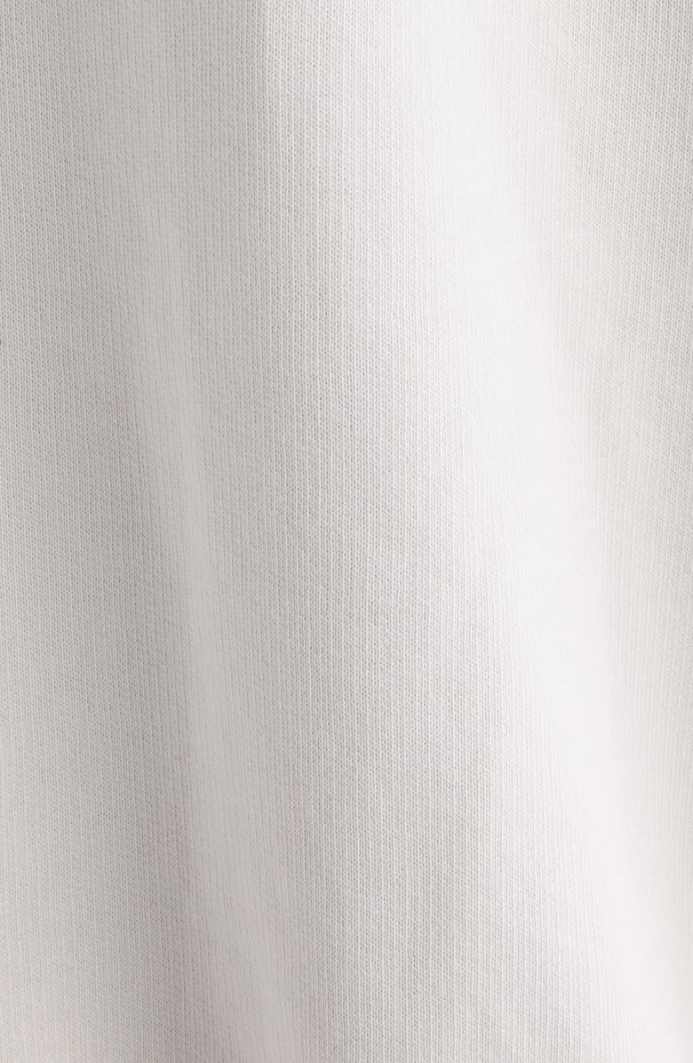 Balenciaga Logo Embroidered Distressed Dry Fleece Zip Hoodie, Alternate, color, 8016 Dirty Wht/ Sport Blue