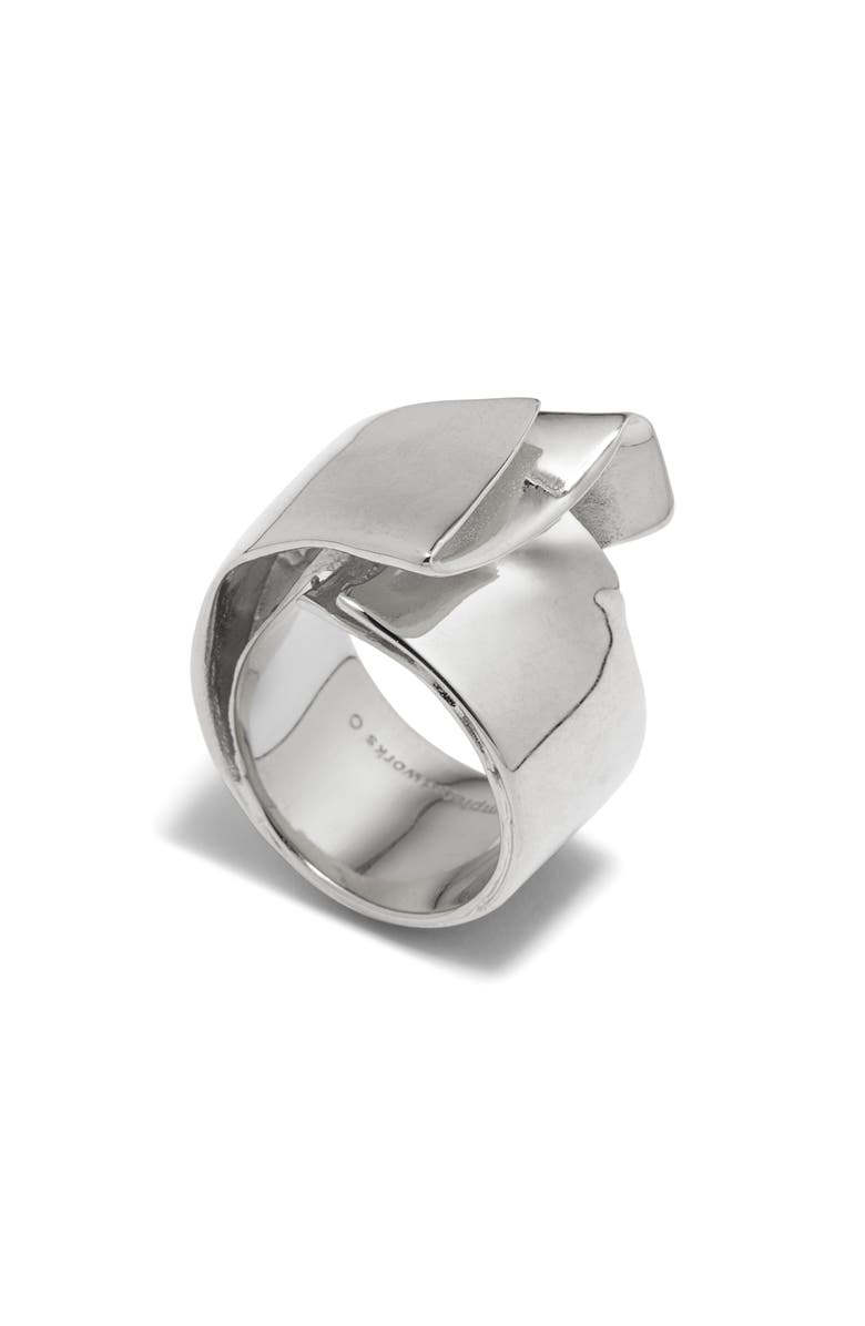 COMPLETEDWORKS Draped Fold Ring, Alternate, color, Silver Plated