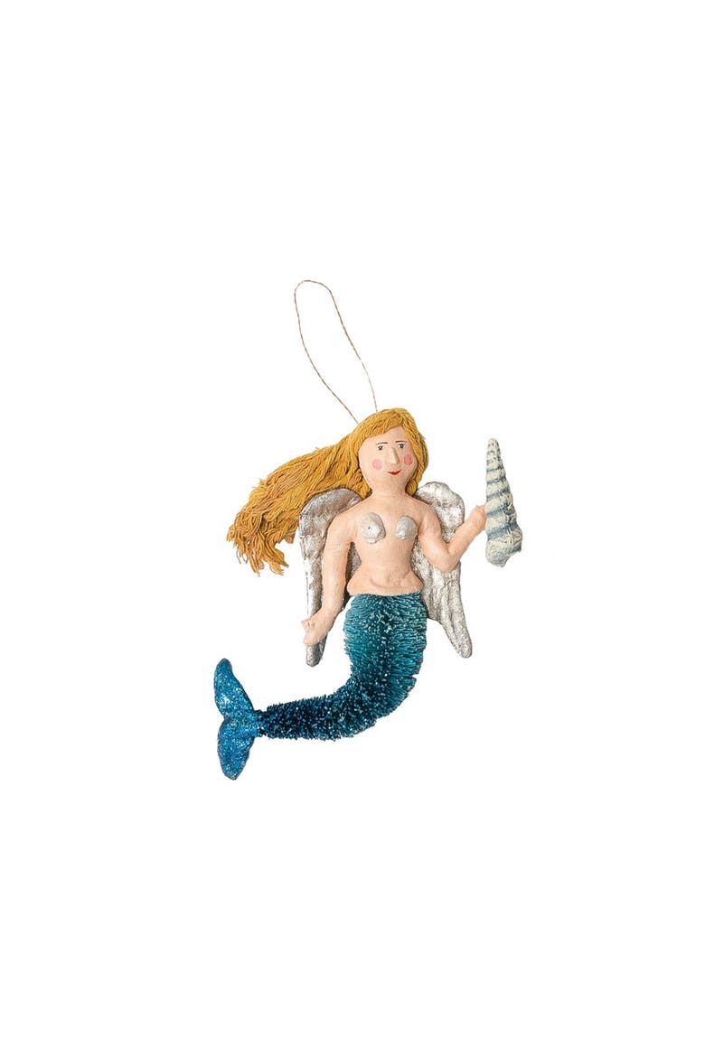 Magical Mermaid Christmas Tree Ornament Set of 3, Alternate, color, Off-White