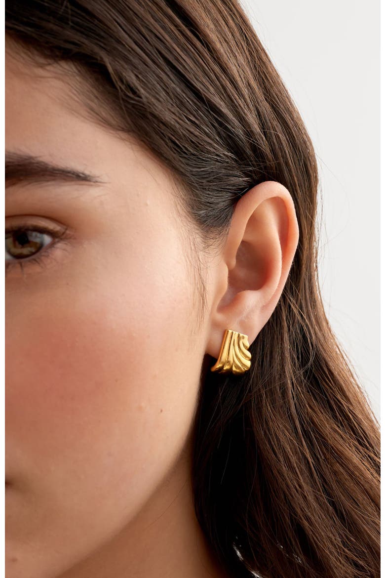 Era Oversized Stud Earrings, Alternate, color, Gold