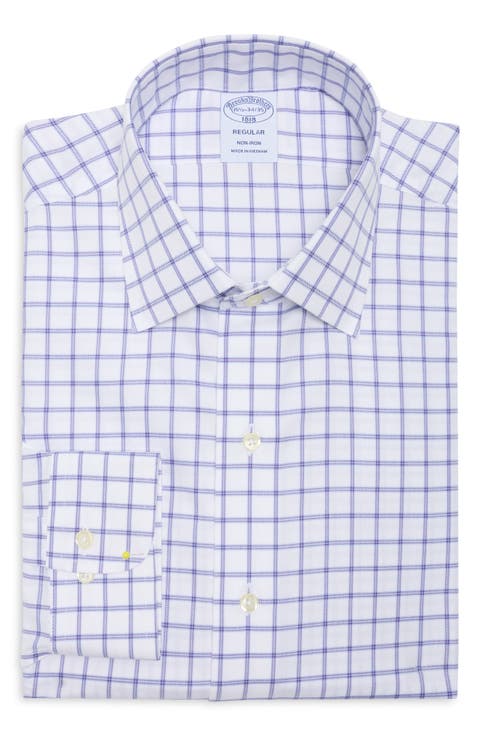 Regular Fit Check Twill Non-Iron Button-Up Shirt