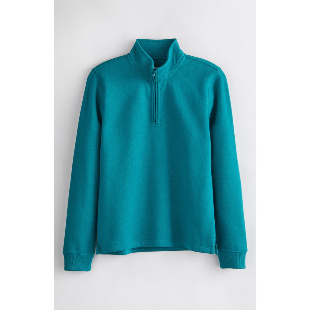 Nordstrom Kids' Quarter-zip Sweatshirt In Green Storm