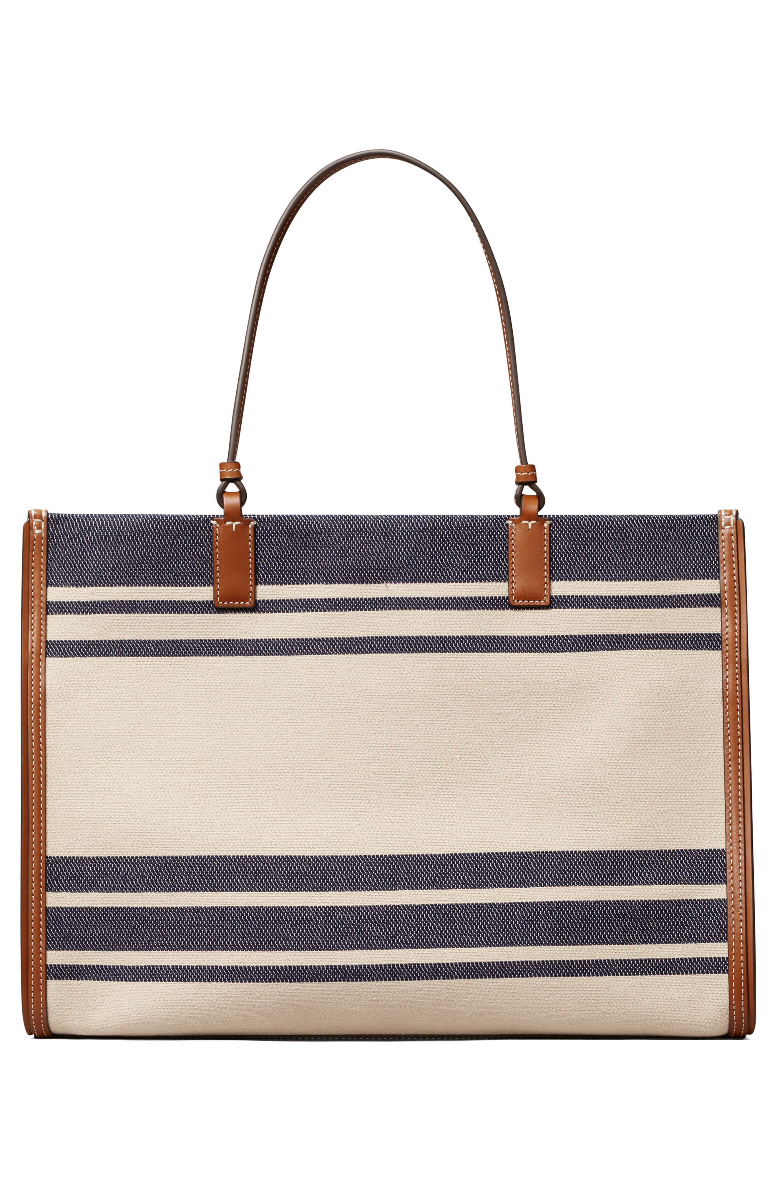 Tory Burch Ella Jacquard Stripe Tote, Alternate, color, 