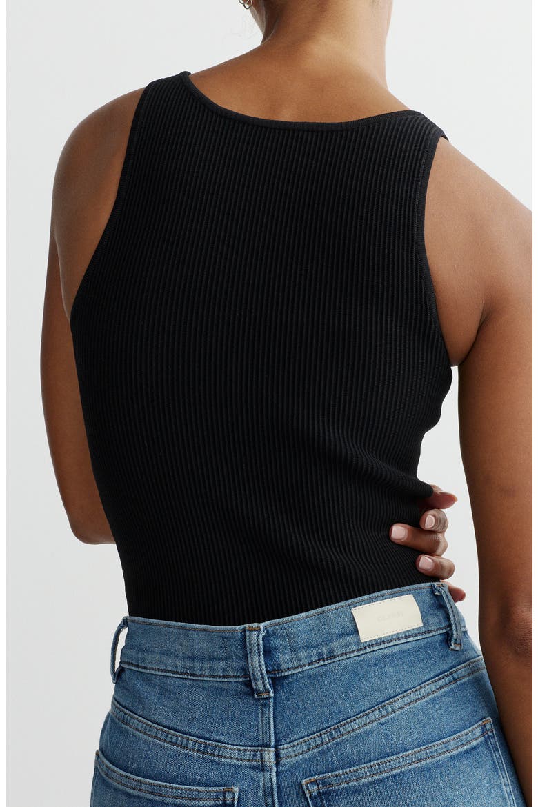 Scoop Neck Rib Tank, Alternate, color, BLACK