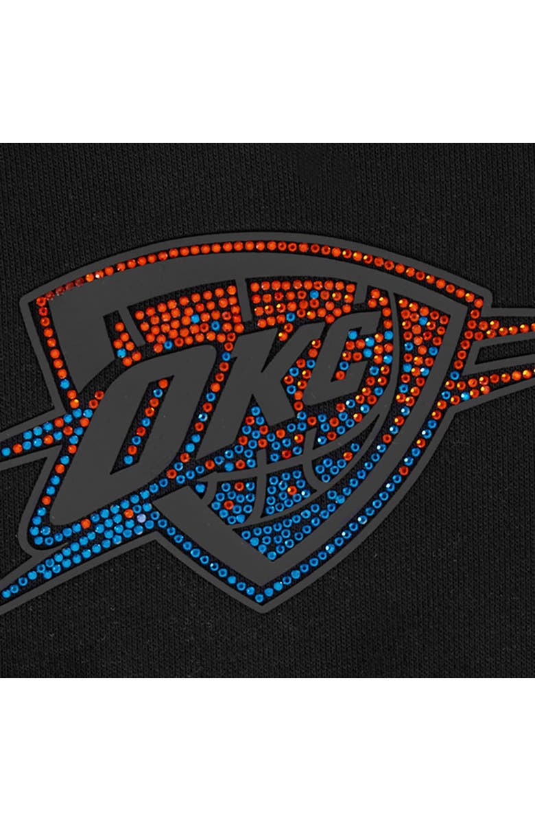 PRO STANDARD Women's Pro Standard Black Oklahoma City Thunder Jewels Cropped Pullover Hoodie, Alternate, color, 