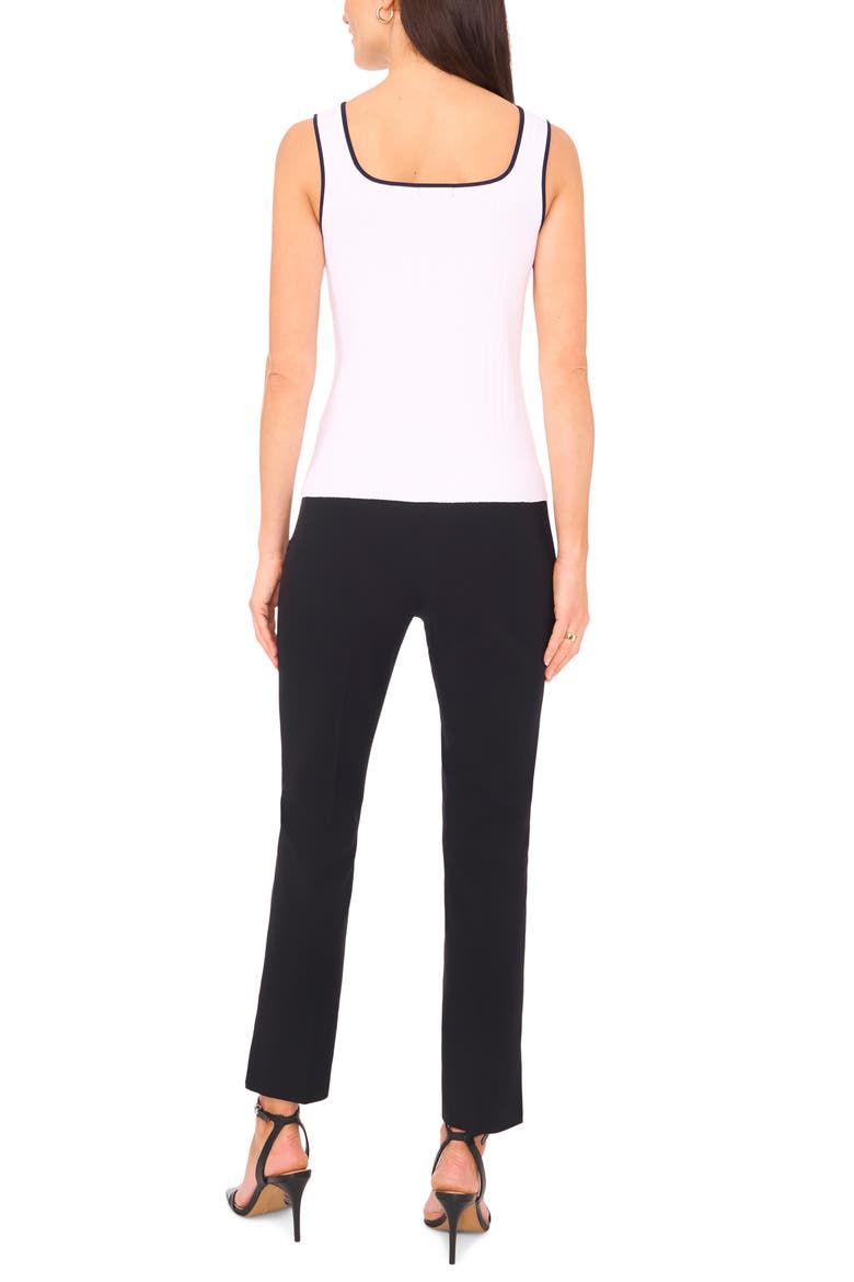 Piped Sweetheart Neck Sweater Tank Top, Alternate, color, BRIGHT WHITE