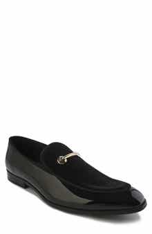 Gino Vitale Velvet & Patent Leather Bit Loafer