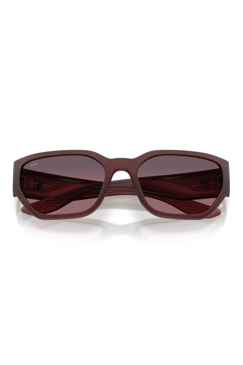 Clemente 58mm Polarized Rectangular Sunglasses, Alternate, color, STORMY SUNSET / ROSE