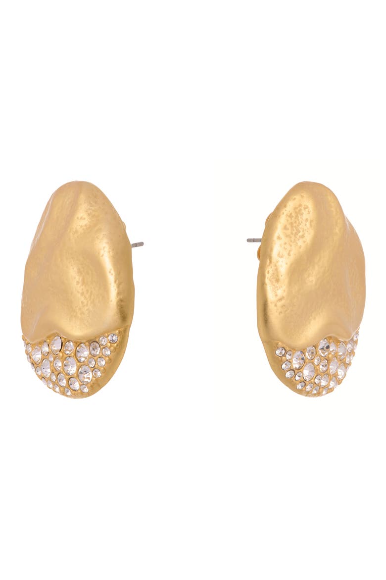 Francesca Crystal Frost Stud Earrings, Main, color, GOLD TONE CLEAR CRYSTAL