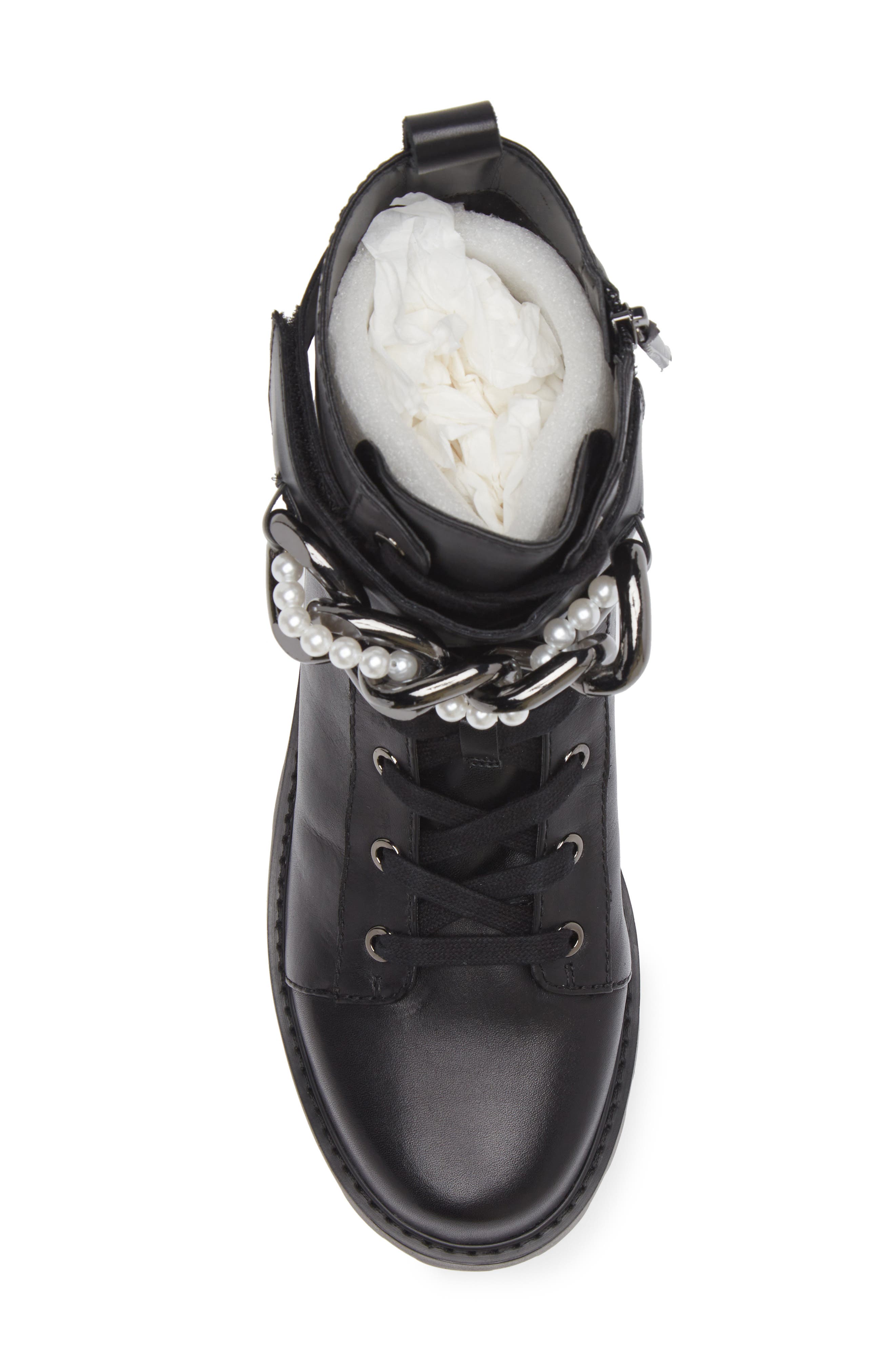 KARL LAGERFELD PARIS Maxi Chain Lug Sole Boot, Alternate, color, 