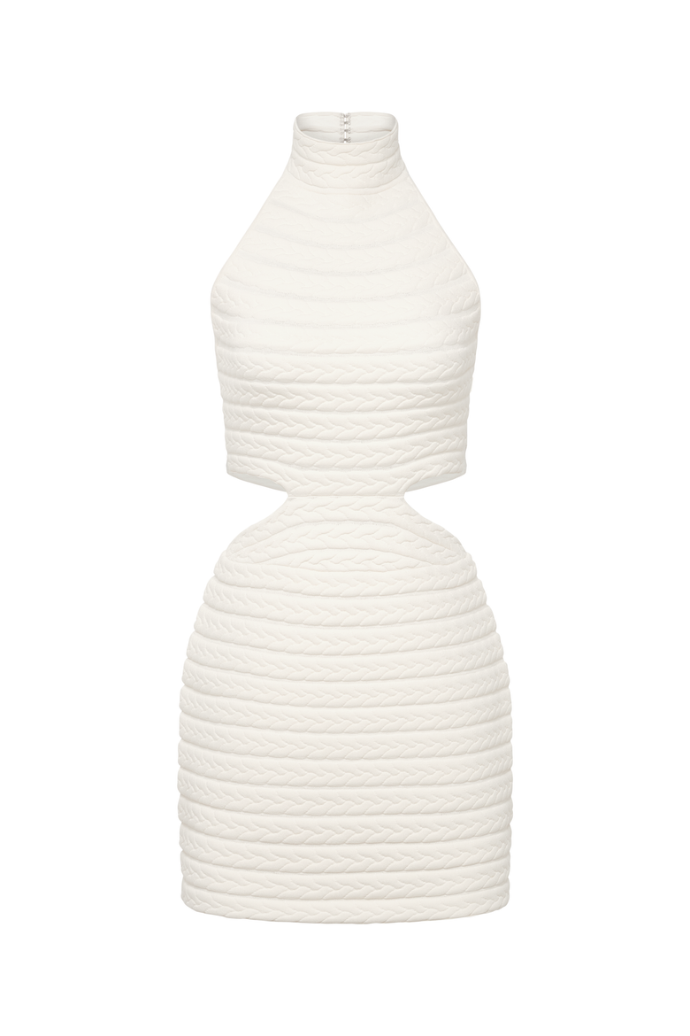 Saige Knit Mini Dress, Alternate, color, IVORY