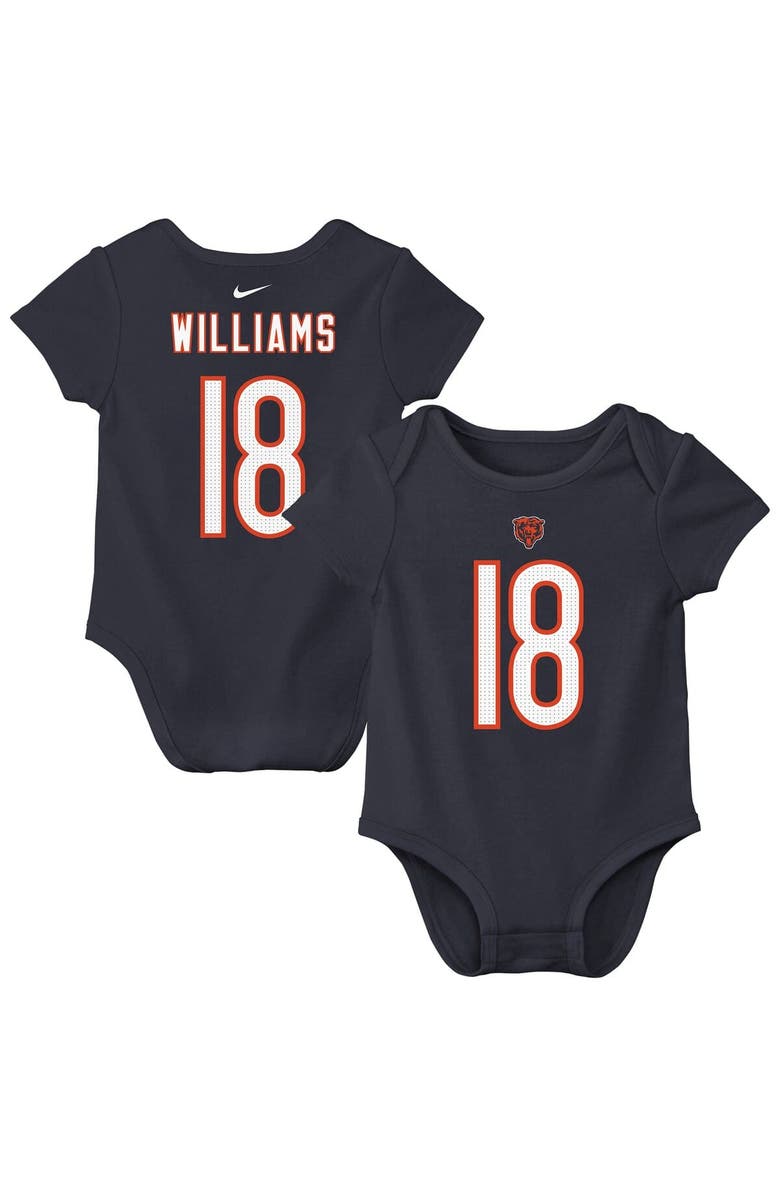 Nike Newborn & Infant Nike Caleb Williams Navy Chicago Bears Player Name & Number Bodysuit, Main, color, Navy