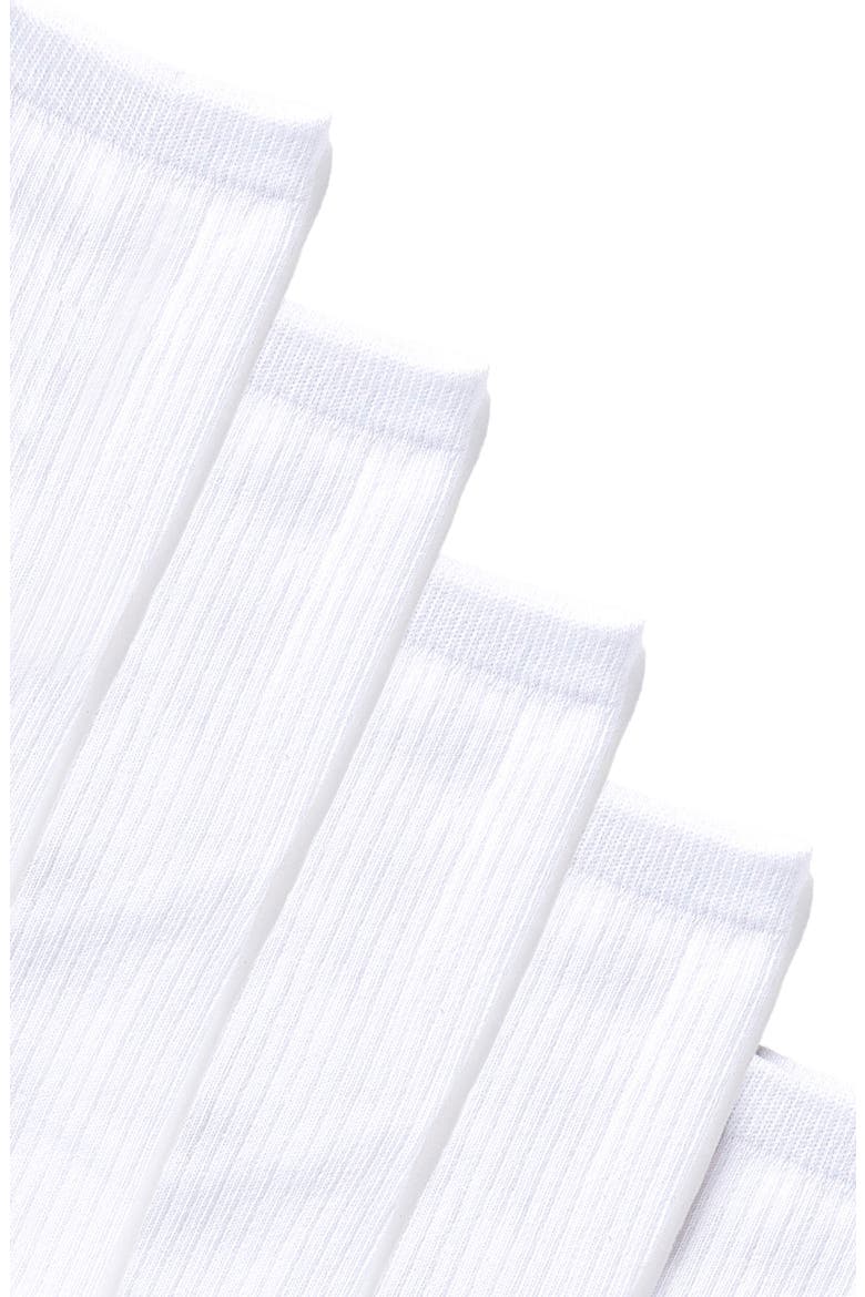 5-Pack Everyday Ankle Socks, Alternate, color, WHITE