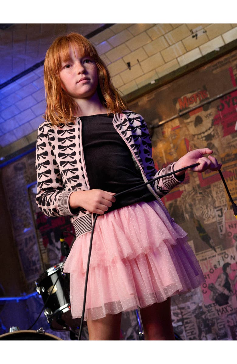 Tea Collection Layered Dot Tulle Skirt, Alternate, color, Cherry Blossom