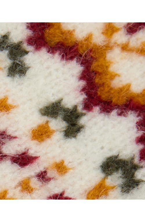 Barbour Kingsford Fair Isle Knit Beanie With Faux Fur Pom In Neutral