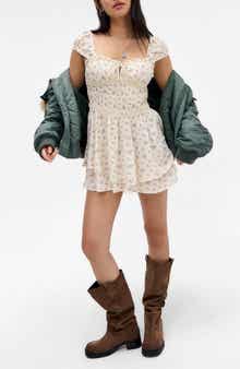 Ruby Floral Skirted Romper