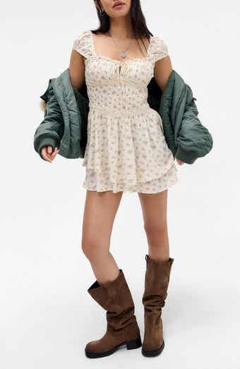 Ruby Floral Skirted Romper