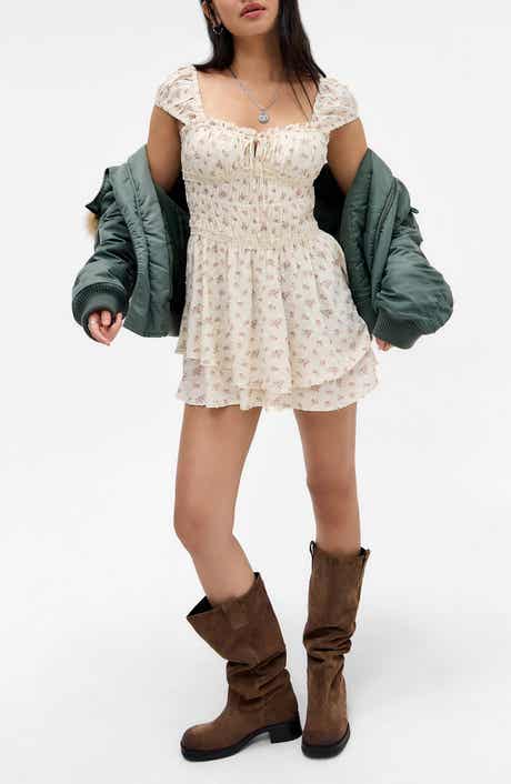 Ruby Floral Skirted Romper