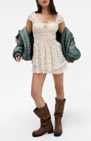 BDG Urban Outfitters Ruby Floral Skirted Romper