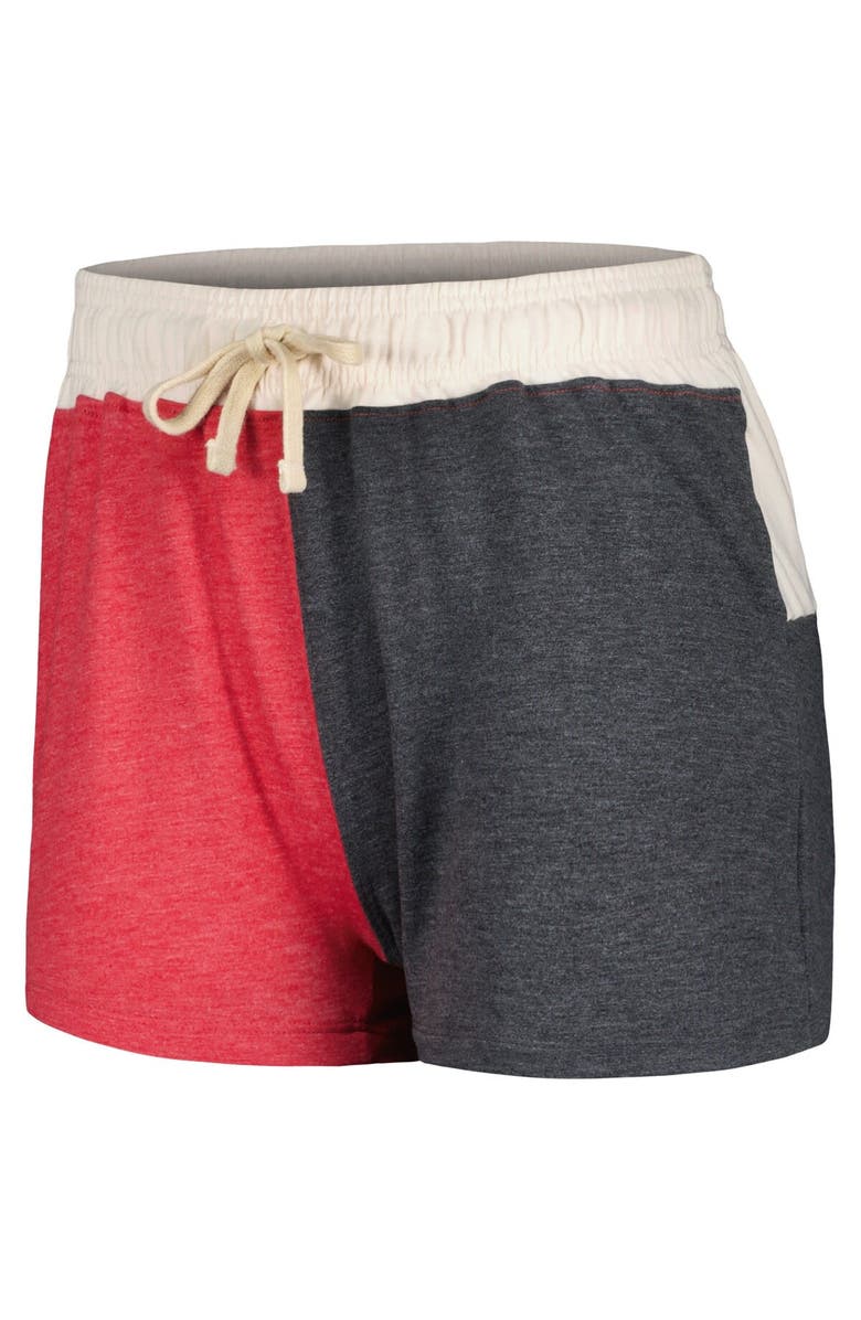 Wes & Willy Women's Wes & Willy Cream Alabama Crimson Tide Colorblock Long Sleeve V-Neck T-Shirt and Shorts Set, Alternate, color, 