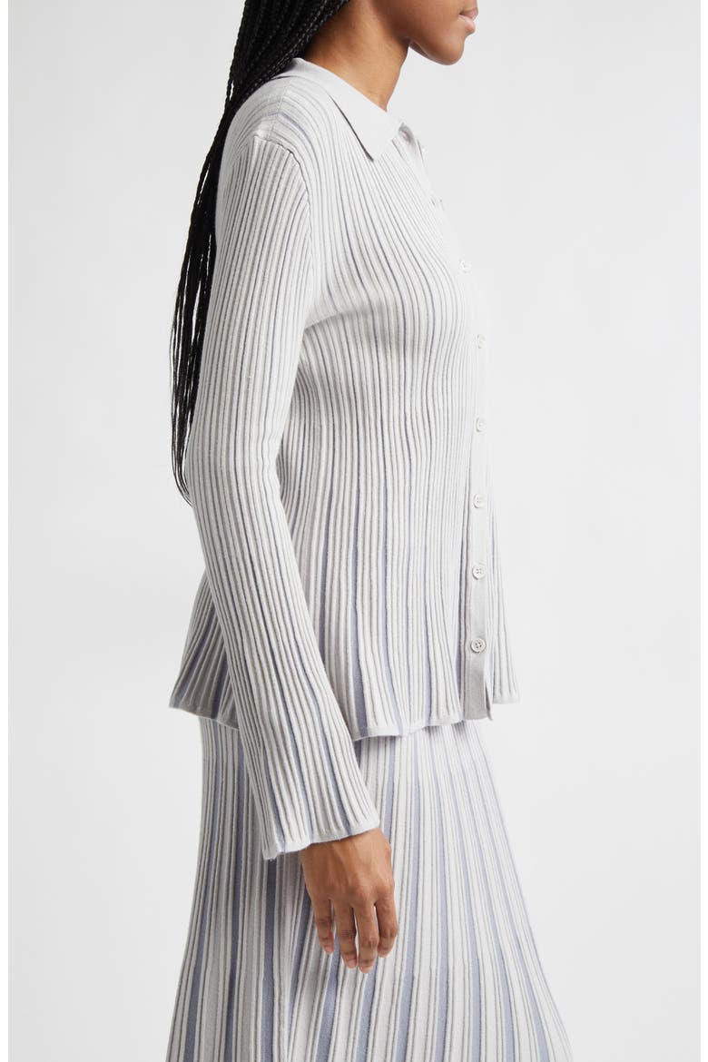 Plated Cardigan, Alternate, color, PEARL