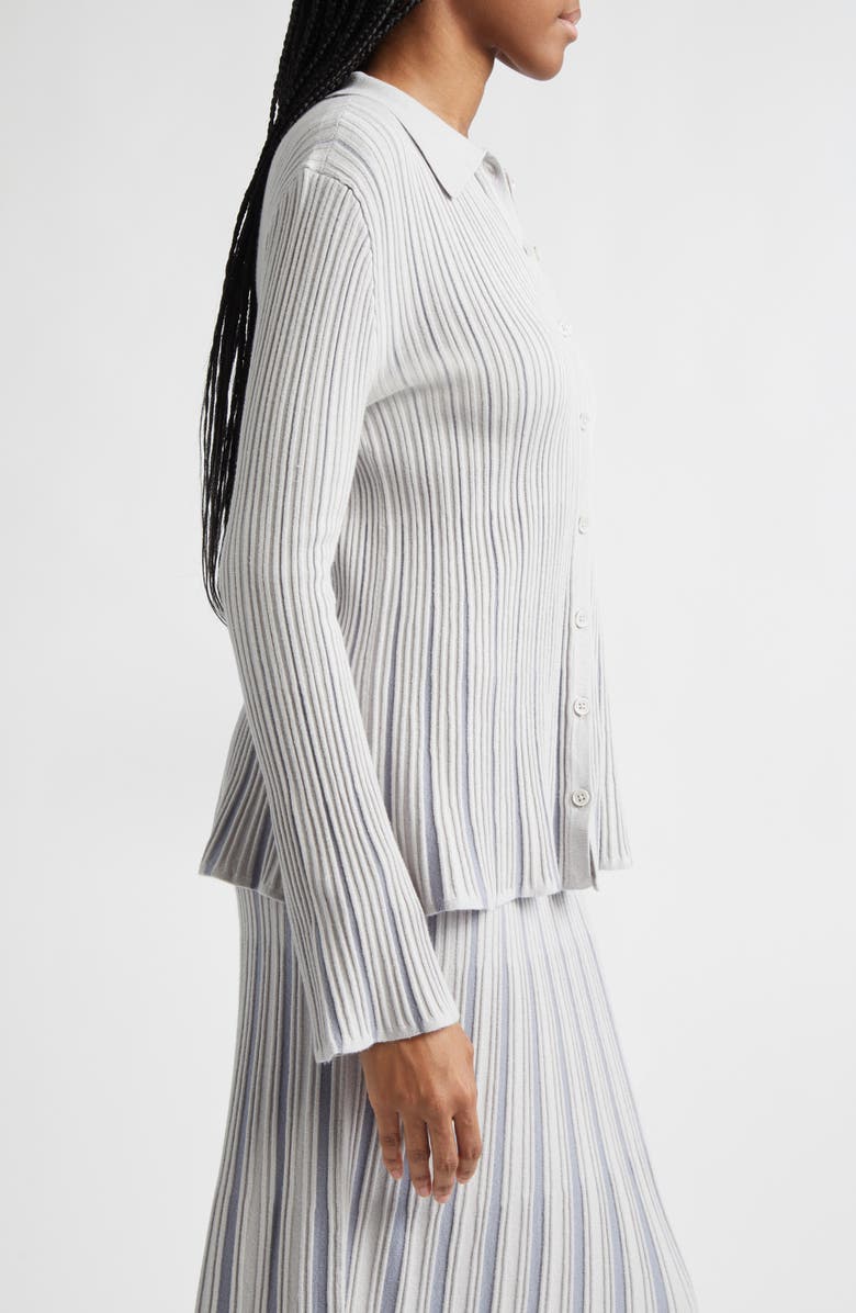 Emporio Armani Plated Cardigan, Alternate, color, Pearl