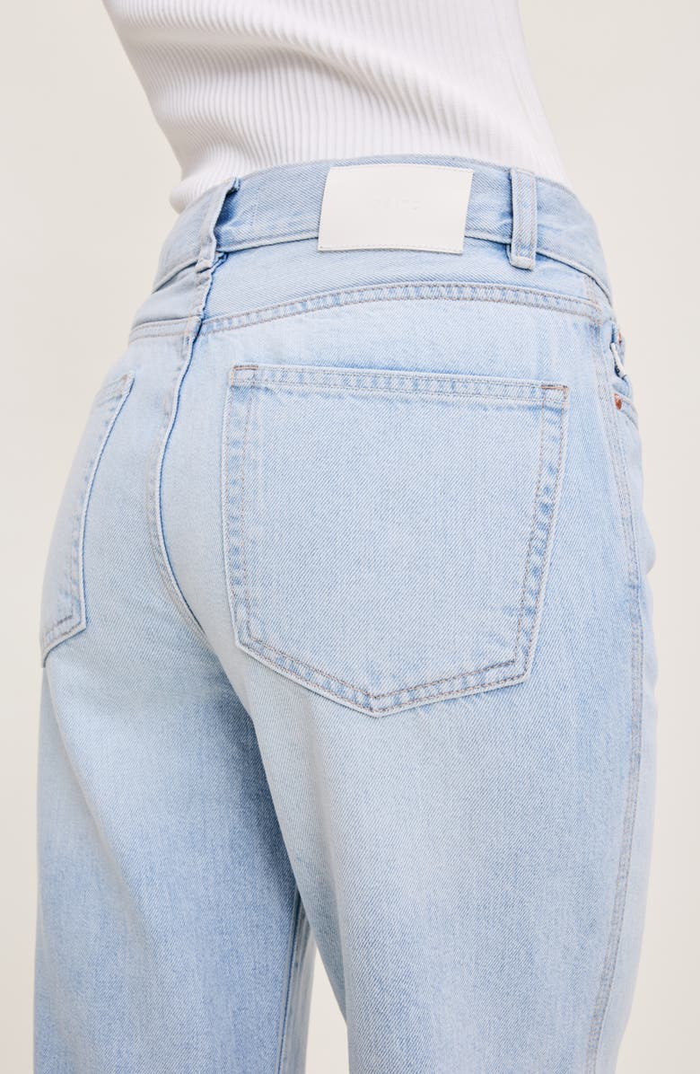 DL1961 Romie Ripped Mid Rise Straight Leg Jeans, Alternate, color, 