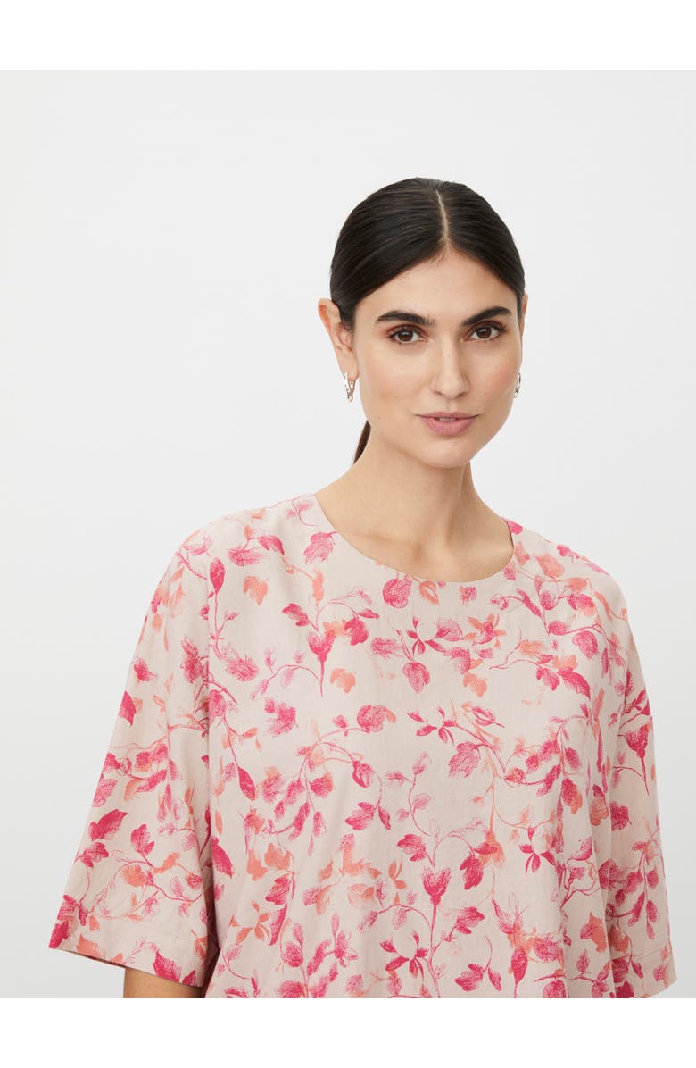 Masai Copenhagen MaDegana Floral Print Top, Alternate, color, Carmine