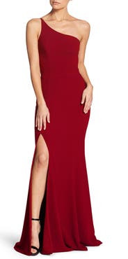 Dress the Population Amy One-Shoulder Crepe Gown