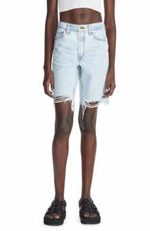 rag & bone Chew Hem Denim Bermuda Shorts