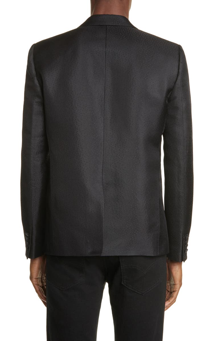 Saint Laurent Veste Courte Silk Blend Dinner Jacket, Alternate, color, 