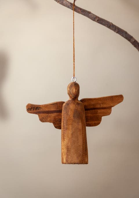 Wooden Angel Ornament