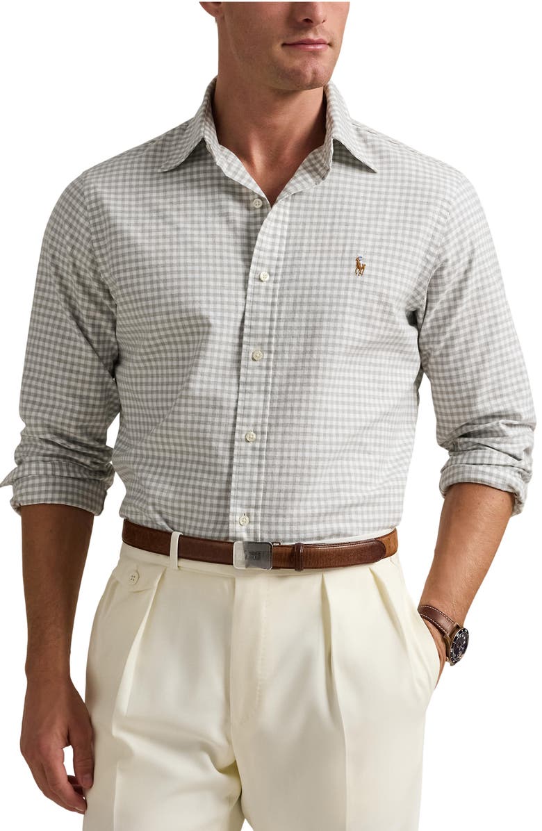 Polo Ralph Lauren Classic Fit Check Button-Up Oxford Shirt, Main, color, 