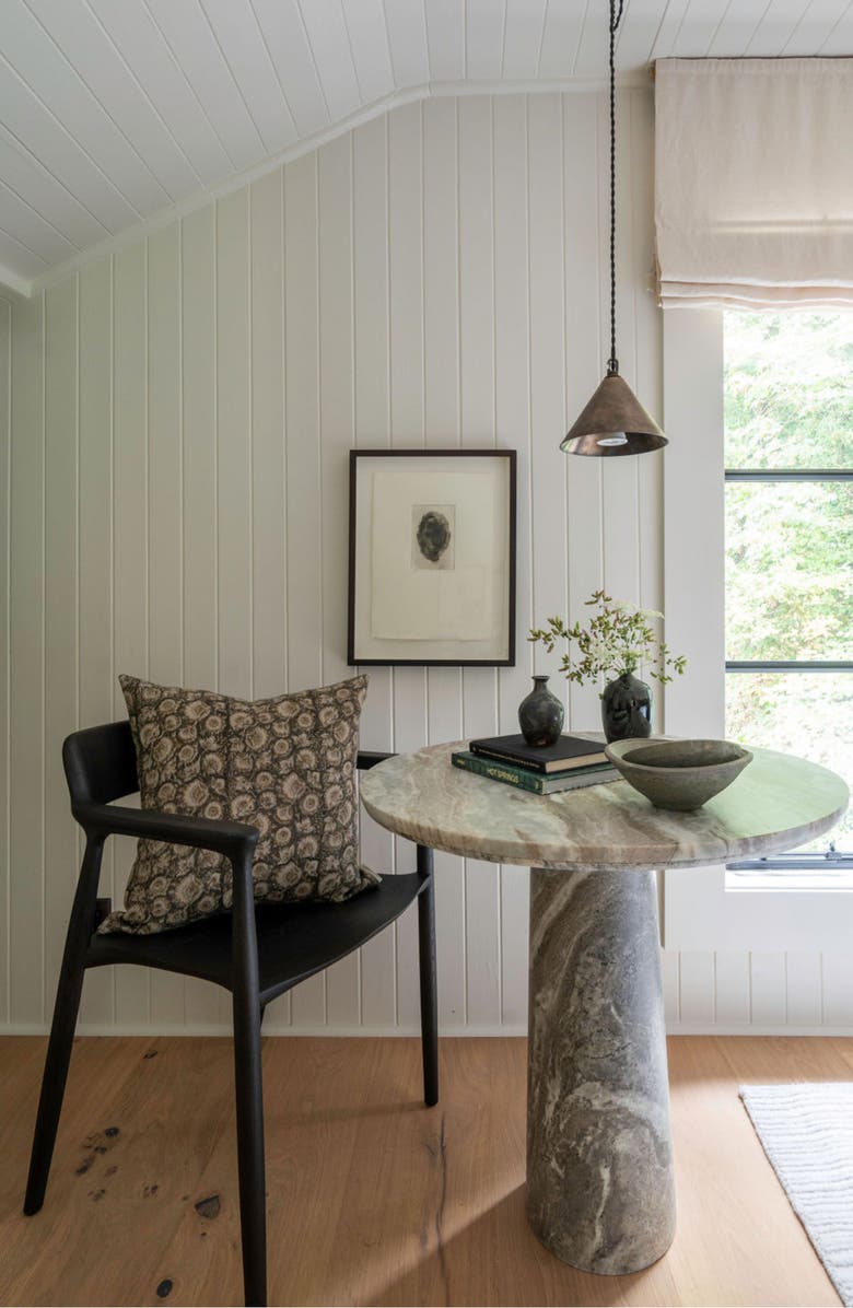 Linen & James Jordan Charcoal Tan Floral Handblock Pillow Cover, Alternate, color, Charcoal Gray