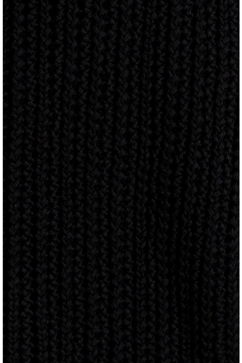 Zip Turtleneck Cotton Cardigan, Alternate, color, BLACK