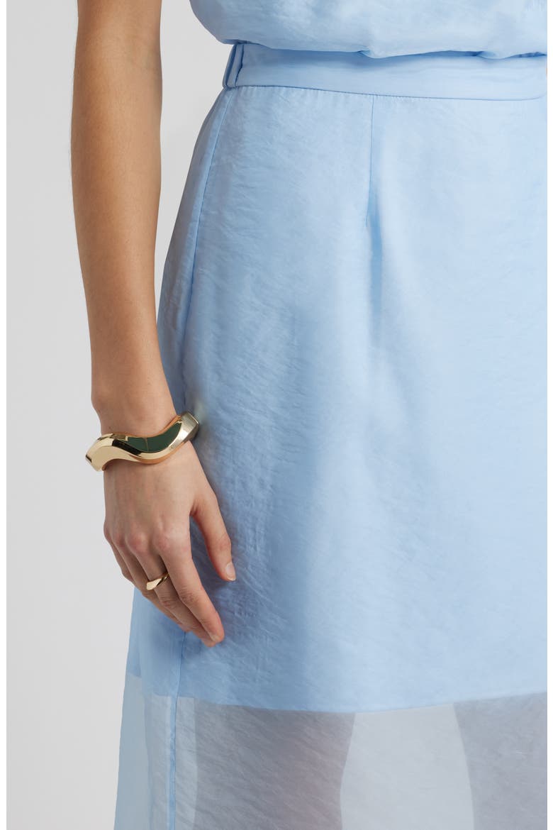 Organza Midi Pencil Skirt, Alternate, color, BLUE FLOATY