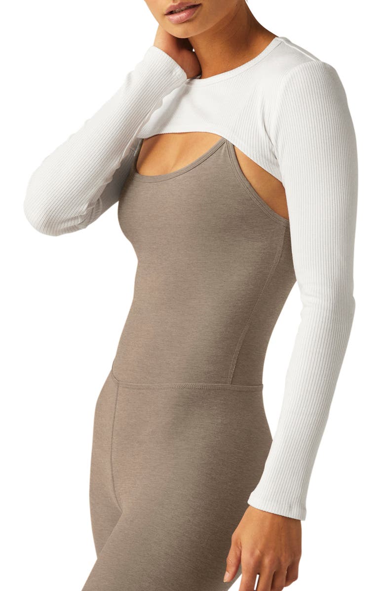 Beyond Yoga Formation Shrug, Alternate, color, White