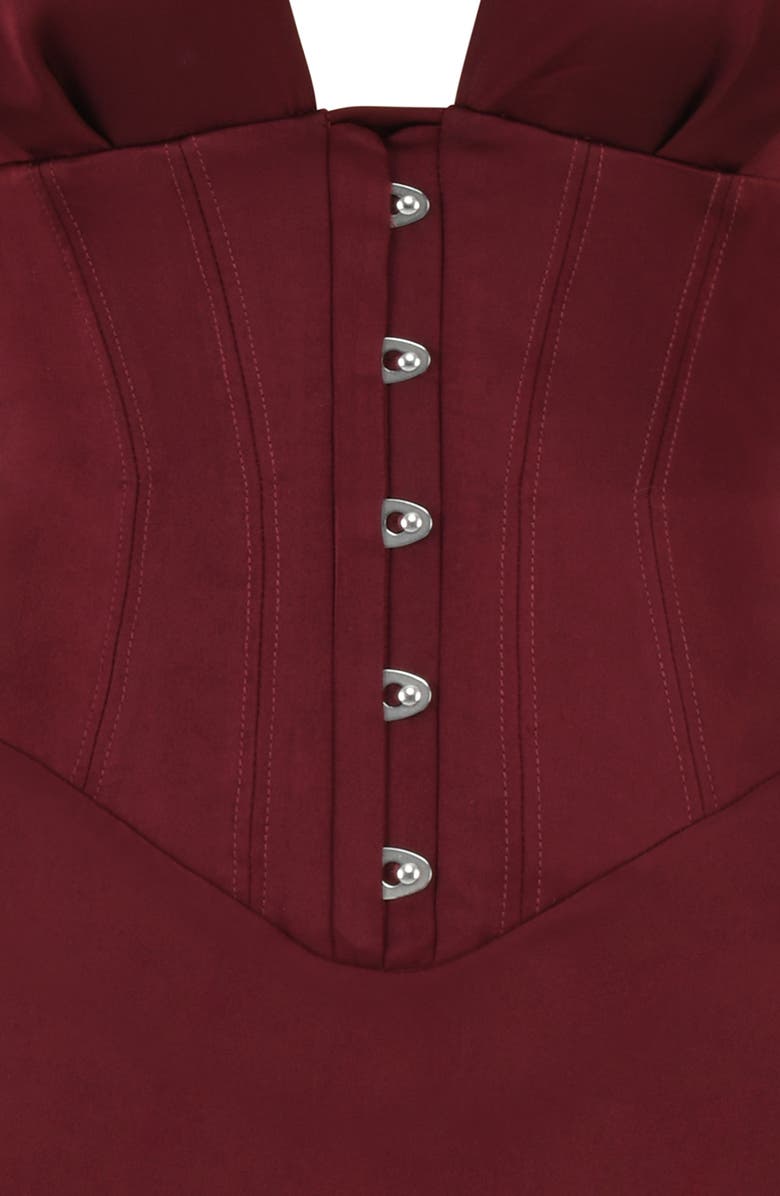 HOUSE OF CB Tianna Plunge Neck Corset Minidress, Alternate, color,