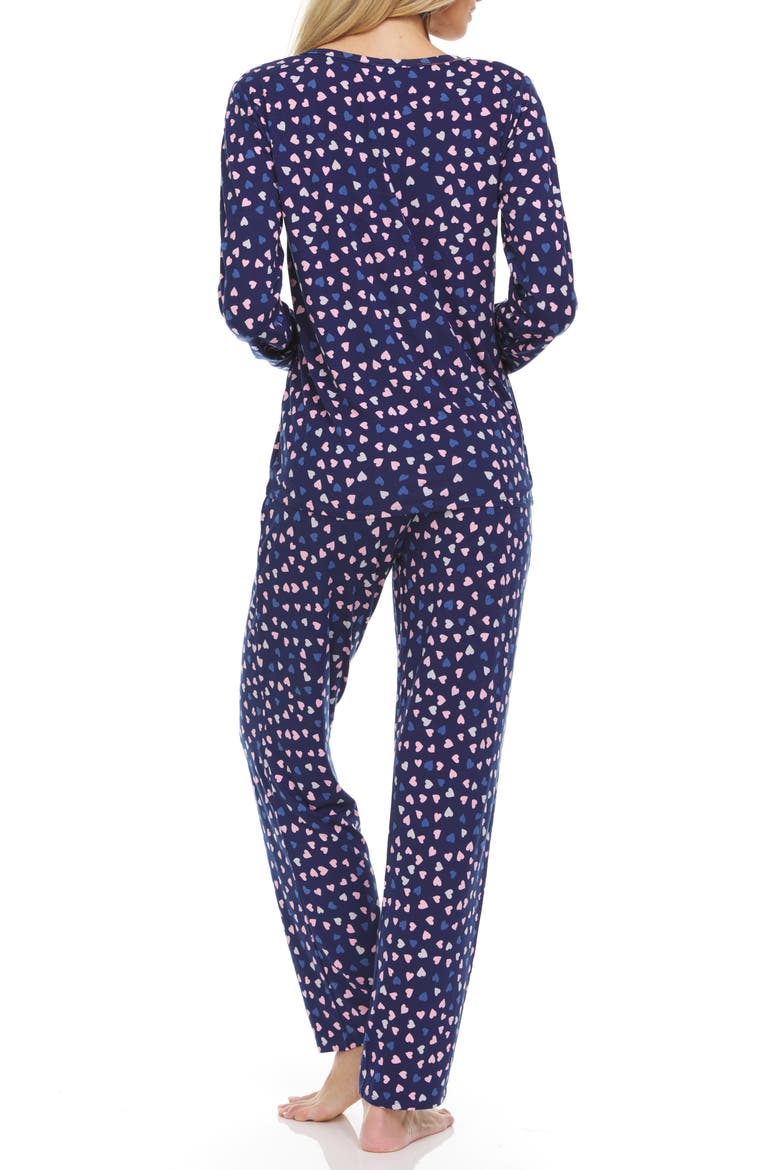 Erica Print Pajamas, Alternate, color, BLUE